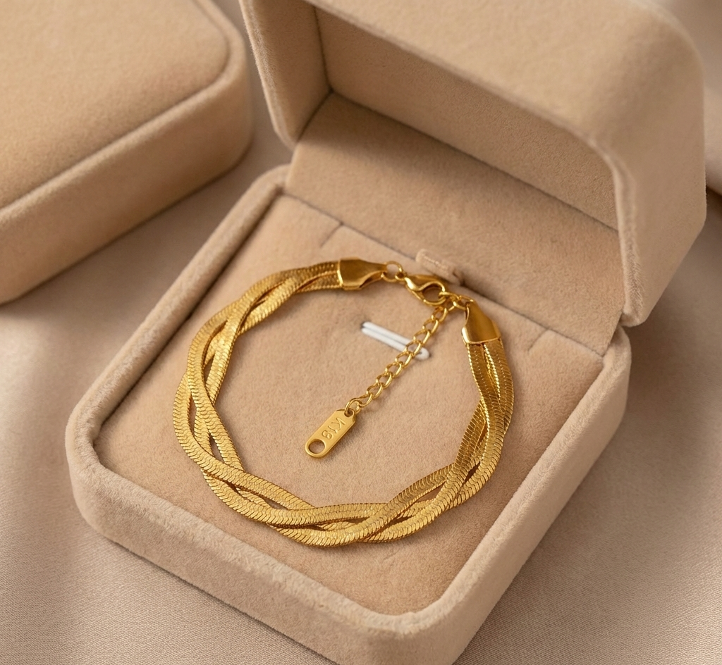 Geflochtenes Herringbone-Armband