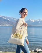 Stofftasche mit liebevollen Schweizer Mundart-Sprüchen